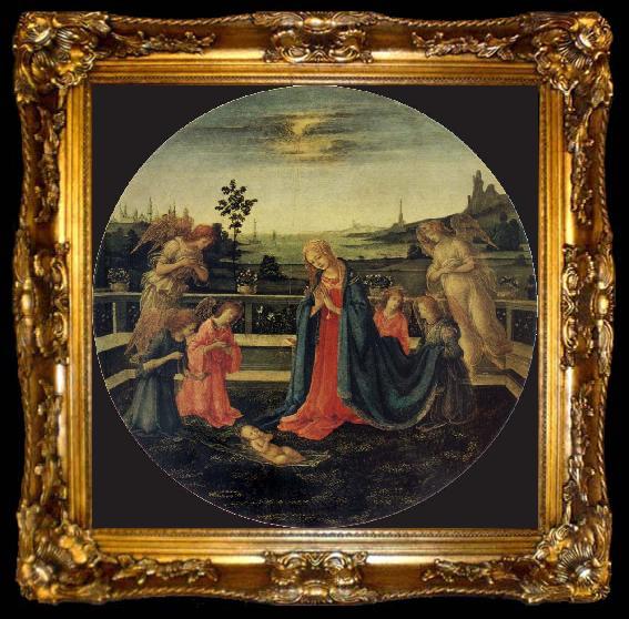 framed  Filippino Lippi The Adoration of the Infant Christ, ta009-2